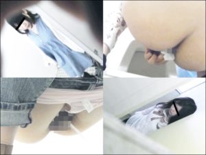 バレたら脱出不能-命がけ潜伏洗面所！-Vol32-ポニテのケツ毛