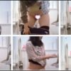 若すぎるCute世代が大開脚で見せる未処理の極薄マンコをイベント会場のトイレで盗撮した動画